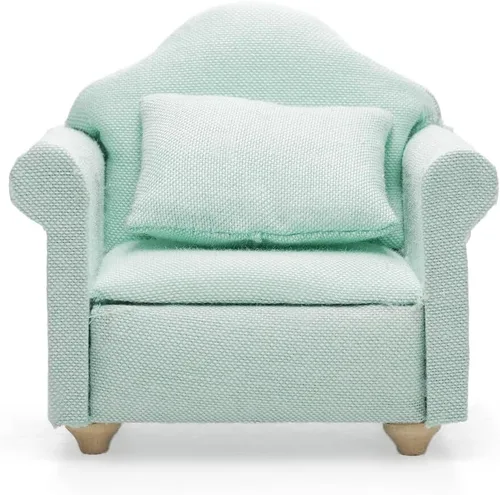 Miniatura 19 de Odoria 1/12 Silla en miniatura Sillón Accesorios para muebles de casa de muñecas, color blanco