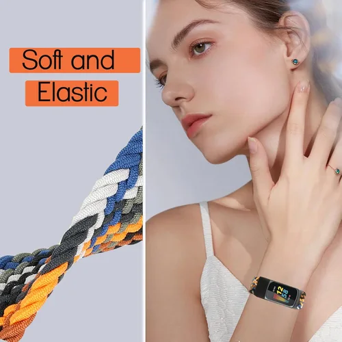 Miniatura 2 de Bandas elásticas trenzadas para Fitbit Charge 5/Fitbit Charge 6 para mujeres y hombres, correas elásticas de nailon para Fitbit Charge 5/Charge 6