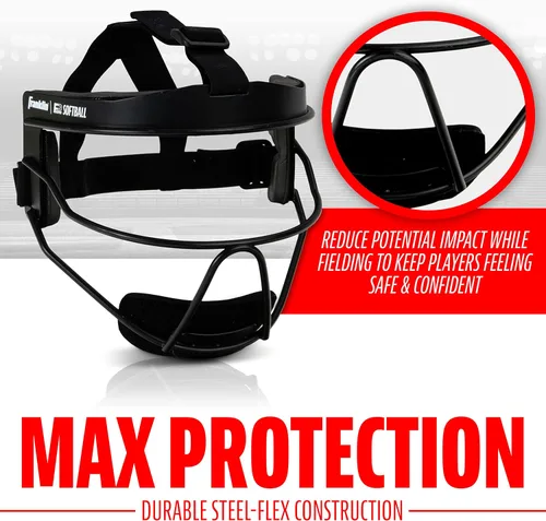 Miniatura 2 de Franklin Sports Softball Face Mask for Fielders - Girls Youth Face Shield for Infielders - Kids Fielding Guard for Fastpitch + Slowpitch Softball