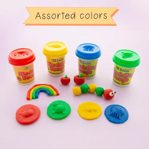 Miniatura 4 de BAZIC Products Arcilla para modelar 4 colores, colores surtidos, masa, manualidades, regalo no tóxico para artistas (paquete de 8 onzas), 36 paquetes