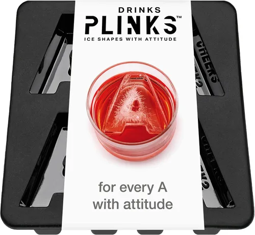 Miniatura 25 de DrinksPlinks Bandeja de Cubitos de Hielo con Letra H - Molde de Cubitos de Hielo de Silicona Personalizado para Whisky – Bandeja Grande