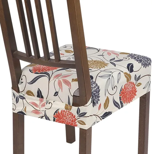 Miniatura 41 de SearchI Juego de 6 Fundas de Asiento para Sillas de Comedor Elásticas, Fundas de Asiento Suave Extraíbles y Lavables para Sillas de Comedor, Flor
