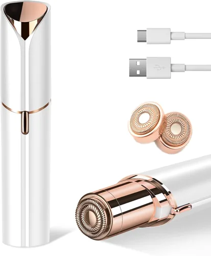 Removedor de vello facial para mujeres, afeitadora para mujeres sin dolor, afeitadora facial - Mini removedor de pelo, afeitadora eléctrica portátil