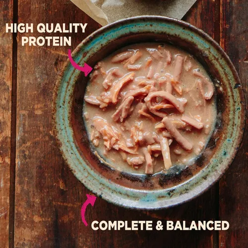 Miniatura 3 de Wellness CORE - Mini comidas naturales para razas pequeñas, sin granos, comida húmeda para perros, pollo rallado y pavo en salsa, bolsa de 3 onzas