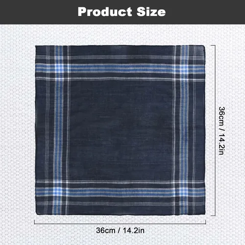 Miniatura 4 de WOXVM Pañuelos para hombre, paquete de 12 pañuelos suaves para hombre, surtido de primera calidad, pañuelos cuadrados de bolsillo para hombre