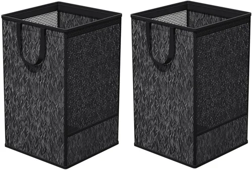 Miniatura 10 de NPET Cesta de lavandería plegable de 27 litros con material impermeable de PEVA, bolsa de almacenamiento para ropa, dormitorio y hogar Bandera