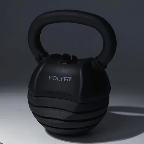 Miniatura 7 de Polyfit Adjustable Kettlebell Set - 5-in-1 Weights for Home Gym NEGRO - 50 LB