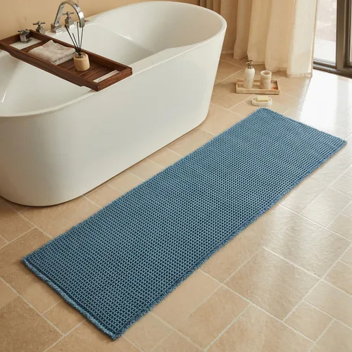 Miniatura 114 de Triohero Tapete de baño con diseño de gofre, tapete de baño pequeño y bohemio, antideslizante, lavable, ultra suave, súper absorbente, de secado