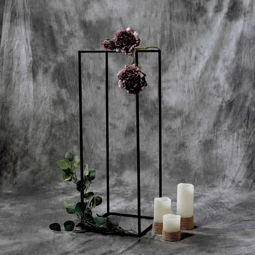 Miniatura 27 de Efavormart - Paquete de 2 soportes de metal para flores de boda de 12 pulgadas, soporte geométrico para centro de mesa Dorado