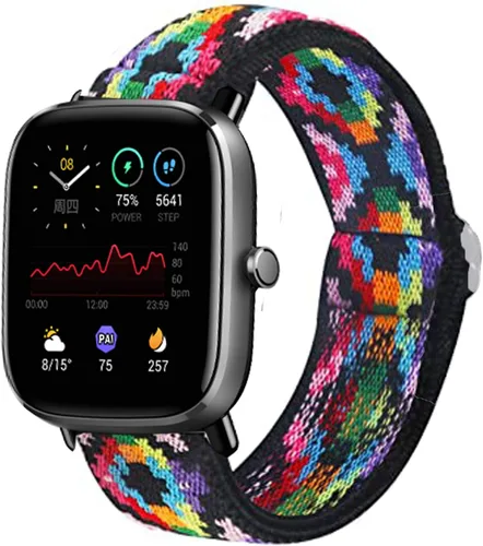 Miniatura 11 de YOUkei Compatible con Amazfit GTS 3, correa elástica de repuesto ajustable, accesorios compatibles con Amazfit GTS 2 Mini/GTS 2 / Bip U/GTS 3