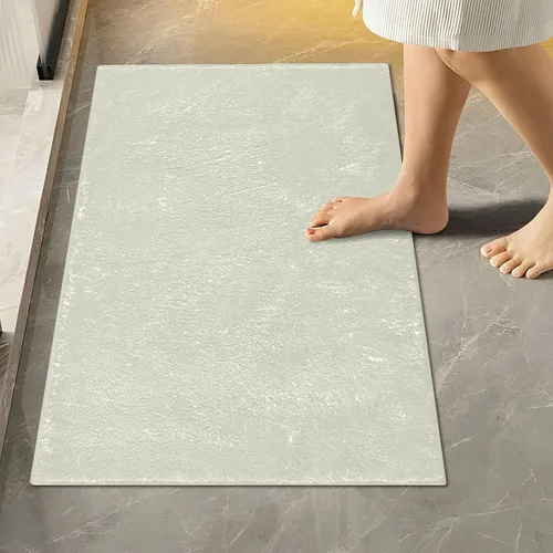 Miniatura 67 de Alfombra de baño amarilla, suave, absorbente, lavable a máquina, juego de alfombras de baño antideslizantes para puerta de baño, dormitorio