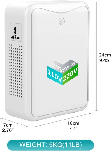 Miniatura 3 de Transformador elevador de 120 V a 240 V, convertidores de voltaje de potencia de 1000 W, sin ruido, apto para máquinas de café, ollas arroceras