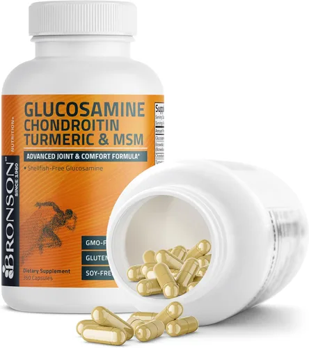 Miniatura 6 de Bronson Glucosamina Condroitina Cúrcuma y MSM Fórmula Avanzada para Articulaciones y Cartílago, Apoya Articulaciones Saludables, Movilidad