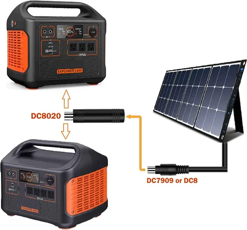 Miniatura 6 de FANLIDE Conectores adaptadores DC 7909 a DC 8020 compatibles con Jackery Explorer Series 1500 2000, conector de 0.315 in para panel solar, estación