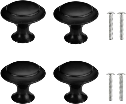 Miniatura 15 de 4 pomos de puerta de armario, pomo de puerta de cajón de armario para muebles de cocina, perilla de gabinete de acero inoxidable con tornillos, gris