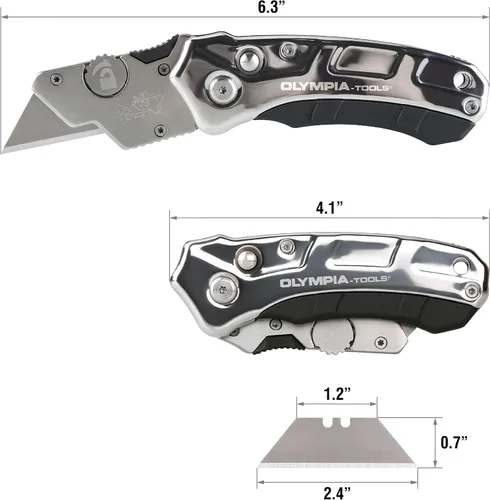 Miniatura 3 de Olympia Tools Cuchillo utilitario de acero inoxidable Turbofold 33-125