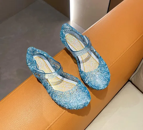 Miniatura 6 de Sandalias de gelatina para niñas, zapatos de vestir de princesa para niña pequeña talla 9, fiesta de baile de reina cosplay, disfraces planos Mary