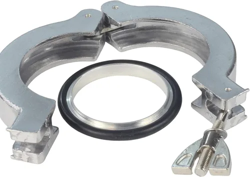 Miniatura 4 de HFS (R) 2 unids/paquete, KF-16 (NW-16) Juego de abrazaderas de vacío de aluminio, abrazadera de tuerca de ala rápida y anillo de centrado, con junta