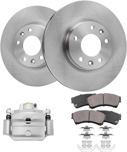 Miniatura 74 de Detroit Axle - Rotores de freno para Nissan NV2500 NV3500 NV1500 NV1500 2012-2021, repuesto de rotores de freno de disco: rotor delantero de 14.17