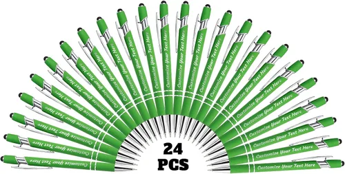Miniatura 35 de 12 bolígrafos personalizados a granel, bolígrafos personalizados con grabado personalizado con nombre o texto, regalo ideal de aniversario