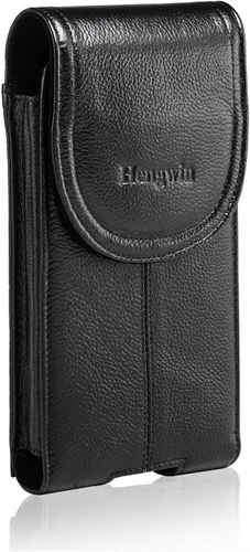 Miniatura 8 de Funda de cuero genuino para teléfono celular para caminar al aire libre, trabajo, soporte para teléfono con clip para cinturón para iPhone 17 Pro