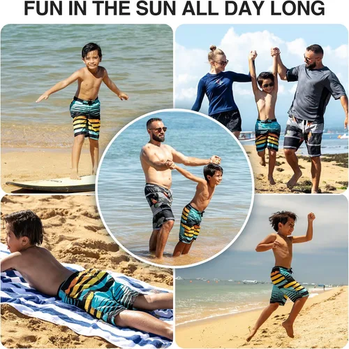 Miniatura 5 de Kanu Surf - Traje de baño para niño Echo, de secado rápido, UPF 50+