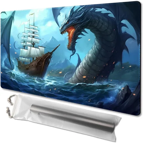 Miniatura 13 de MTG - Tapete de juego de 24 x 14 pulgadas, bolsas de almacenamiento antideslizantes, ideal para entusiastas de los juegos de cartas, alfombrilla