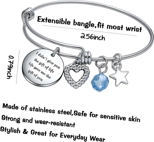 Miniatura 2 de De&ai Pulsera de regalo para hijo o hija, joyería de graduación, regalo para hijastro, regalo para hijastro, pulsera de Navidad