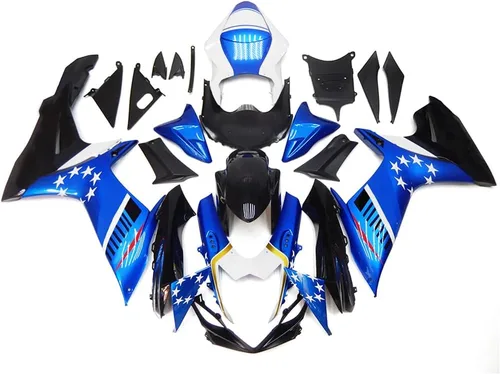 Miniatura 254 de Kit de carenado de inyección azul, negro y blanco para Suzuki GSXR600 GSX750 2006 2007 GSXR 600 GSX-R750 06 07 ABS Carenado de plástico completo