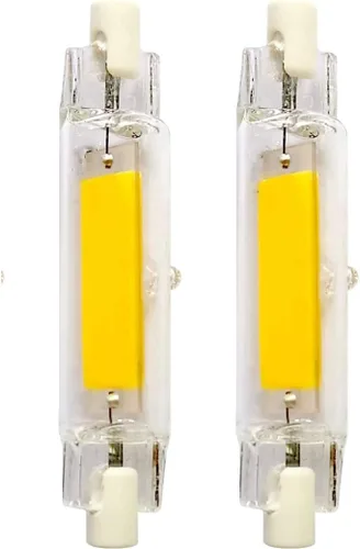 Paquete de 2 luces COB LED R7S de 3.071 in 10 W equivalente a halógeno tipo J T3 120 V regulable luz blanca 6500 K de doble extremo R7S LED J78 Luz