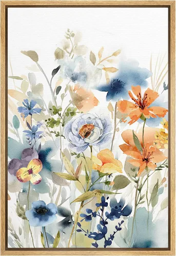 Miniatura 118 de SIGNFORD Lienzo impreso para pared, acuarela, floral, retro, abstracto, naturaleza, desierto, ilustraciones florales botánicas, arte moderno