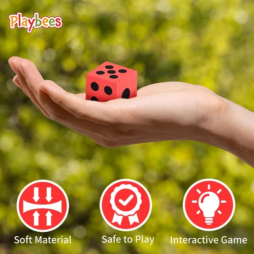 Miniatura 2 de Juego de 24 dados de espuma, 1.5 pulgadas, grandes, suaves y coloridos, para niños, no tóxicos, de gran tamaño para matemáticas en el aula