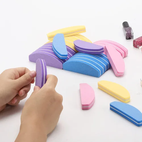 Miniatura 6 de 40 unidades de limas de uñas pequeñas de grano 100/180 para uñas acrílicas y naturales