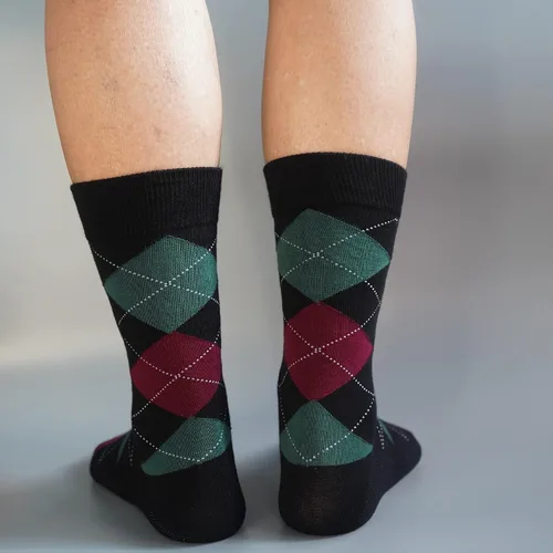 Miniatura 28 de TOEJYJ Calcetines de vestir divertidos para hombre, paquete de calcetines casuales divertidos, coloridos calcetines de algodón a rayas, talla 10-13