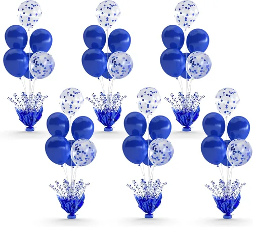 Miniatura 17 de 2 Juego de Globos de Mesa Negros con Spray de Aluminio para Centro de Mesa con Globos Negros y de Confeti, Kit de Soporte para Decoración de Mesa