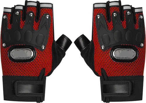 Miniatura 2 de IPENNY Guantes de entrenamiento unisex para hombre y mujer, guantes de ciclismo de medio dedo, transpirables, elásticos, guantes de ciclismo
