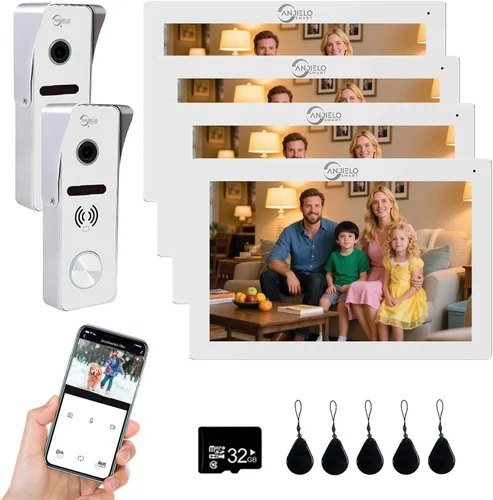 Miniatura 13 de TUYA - Sistema de intercomunicación de timbre de video con cable, monitor de 7 pulgadas, cámara HD 1080P, cámara de entrada, puerta, cámara TUYA