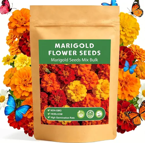 Miniatura 13 de LUOJIBIE Semillas de Zinnia para 2026, más de 6,000 semillas de zinnia gigante de California a granel, semillas de zinnia de doble dalia