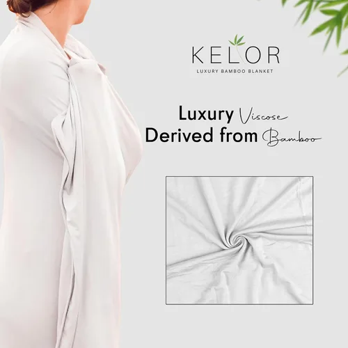 Miniatura 4 de K E L O R Luxury Cooling Travel Blanket - Stretchy, Lightweight Soft & Breathable Shawl Wraps for Women