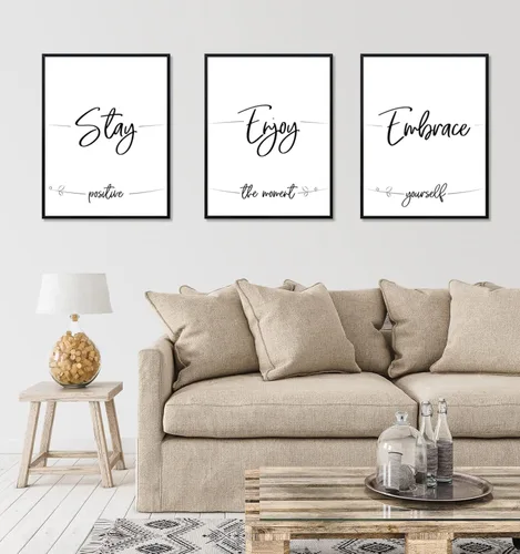 Miniatura 5 de ELSKER&HOME 22x28 Marco, Marcos para Póster 3 Pack Negro para Montaje en Pared Horizontal o Vertical, Resistente y a Prueba de Arañazos