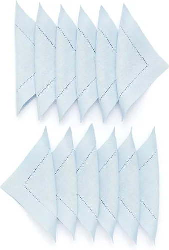 Miniatura 11 de Solino Home Servilletas de cóctel de lino con vainica de 6 x 6 pulgadas, 100 % lino puro, color beige, juego de 12 servilletas cuadradas pequeñas