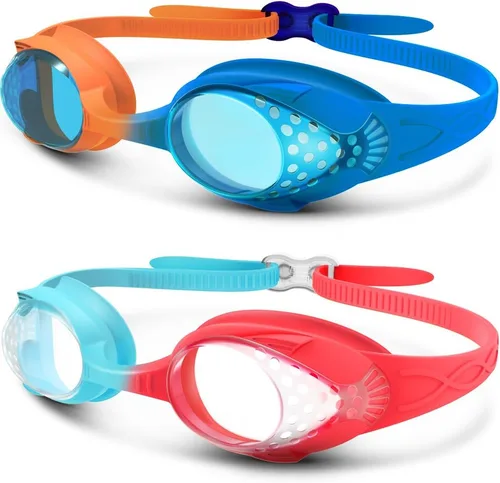 Miniatura 10 de OutdoorMaster - Gafas de natación de ajuste rápido para niños (2 unidades)