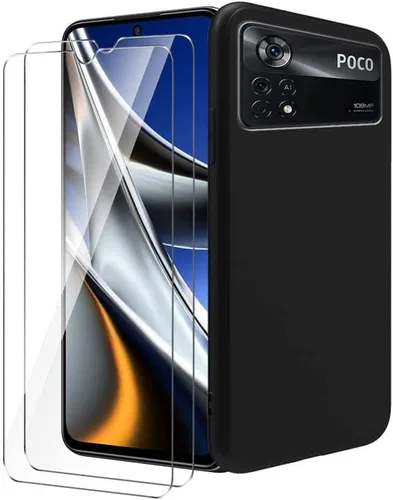 Miniatura 8 de AWEICASE Funda para Xiaomi Poco X4 PRO 5G + Protector de pantalla de vidrio Película templada - Silicona transparente Suave Flexible Bumper a prueba