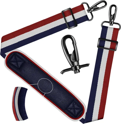 Miniatura 151 de ZINZ Correa de hombro universal de 59 pulgadas con almohadilla transpirable fija ultra gruesa, correa de hombro ajustable y resistente para bolsa