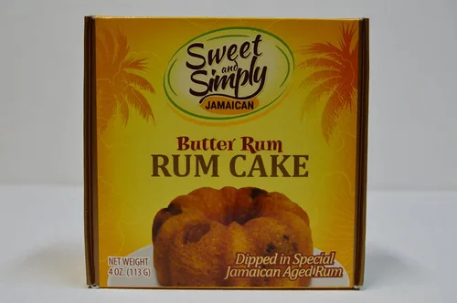Sweet and Simply Jamaican Pastel de ron con mantequilla 4oz