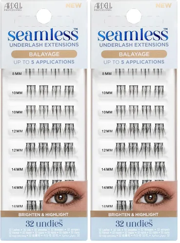 Miniatura 14 de Kit de Recarga de Extensiones de Pestañas Sin Costuras Ardell, Wispies - 32 Longitudes de Racimo Surtidas, Racimos de Pestañas DIY Personalizables