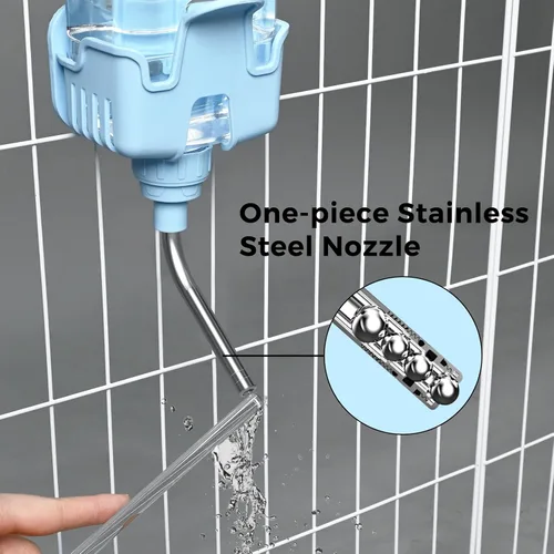 Miniatura 8 de Vannon Dispensador de Agua para Animales Pequeños para Jaula, Botella de Agua Automática de 25oz para Conejos, Chinchillas, Hurones, Cobayas, Gris