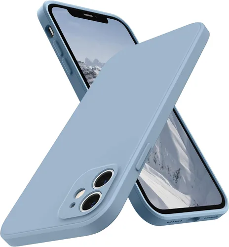 Miniatura 23 de SURPHY Diseño para iPhone 11 con protección de cámara, diseño delgado de borde recto, funda de silicona líquida para iPhone 11 de 6.1 pulgadas, negro