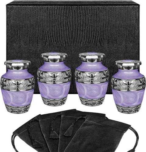 Miniatura 22 de Trupoint Memorials Urnas pequeñas de recuerdo para cenizas humanas, mini urna de cremación decorativa para hombres y mujeres adultos, pequeña Verde