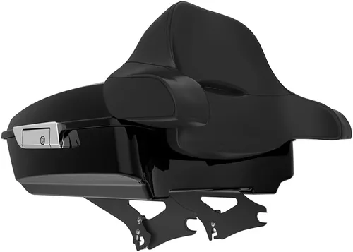 Miniatura 52 de King Tour Pack para Harley Alpine Green, cierre de paquete turístico, portaequipajes superior, soporte de montaje negro, placa de metal para Harley